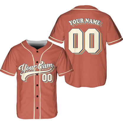 Personalized Vintage Team Name And Number Baseball Jersey