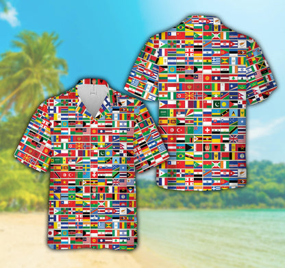 Global Flag Hawaiian Shirt For Men & Women,