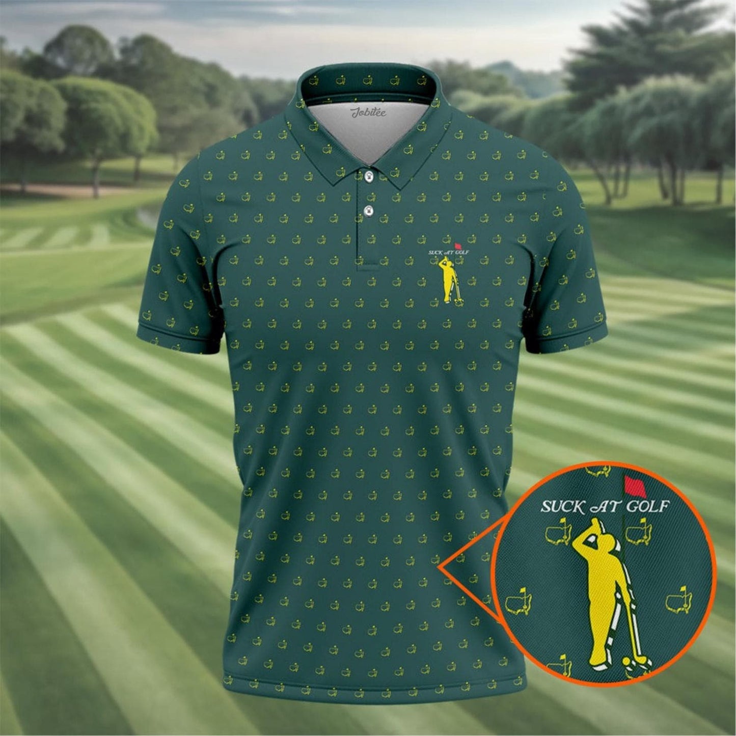 Suck At Golf Augusta Golf Polo Shirt