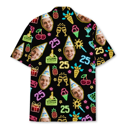 Personalized Birthday Hawaiian Shirt with Face, Custom Shirt with Photo
