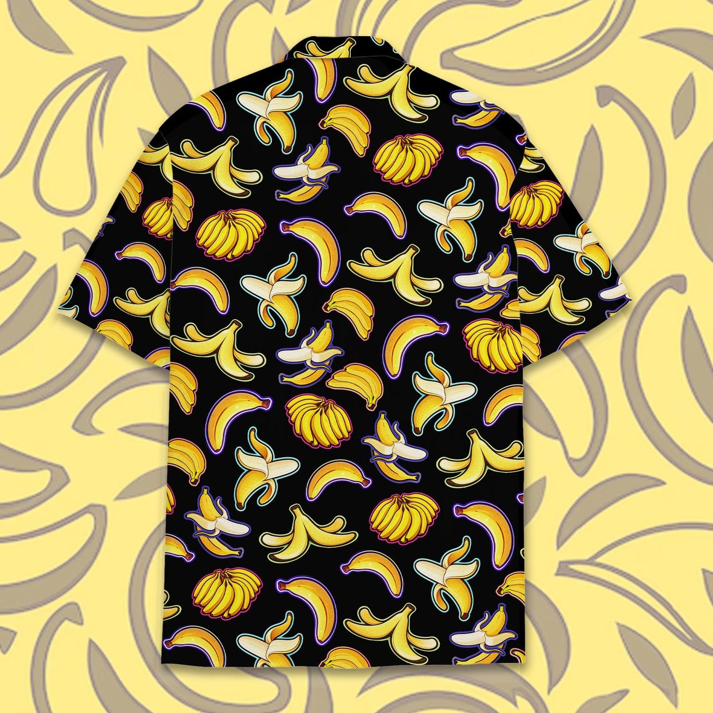 Banana Pattern Hawaiian Shirt Men Women Youth, Fruit Print Aloha Shirt