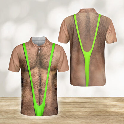 Abs Muscle Polo Shirt for Men, Dad Bod Illusion Polo, Novelty Beer Belly Shirt