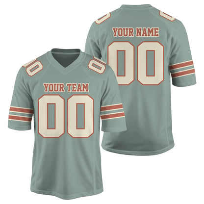 Personalized Team Name And Number Football Jersey, Custom V-neck Short Sleeve Jersey Shirt