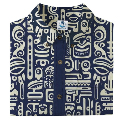 Hawaiian Party Tiki Print Shirt