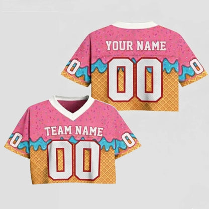 Custom Ice Cream Jersey Football Shirt for Women