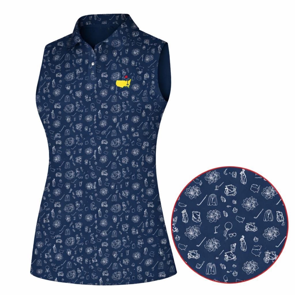 Golf Polo Shirt Masters Inspired, Augusta Green Pattern Polo Outfit Shirt