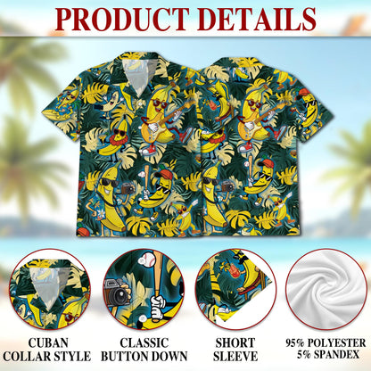Aloha Banana Guitar Hawaiian Shirt