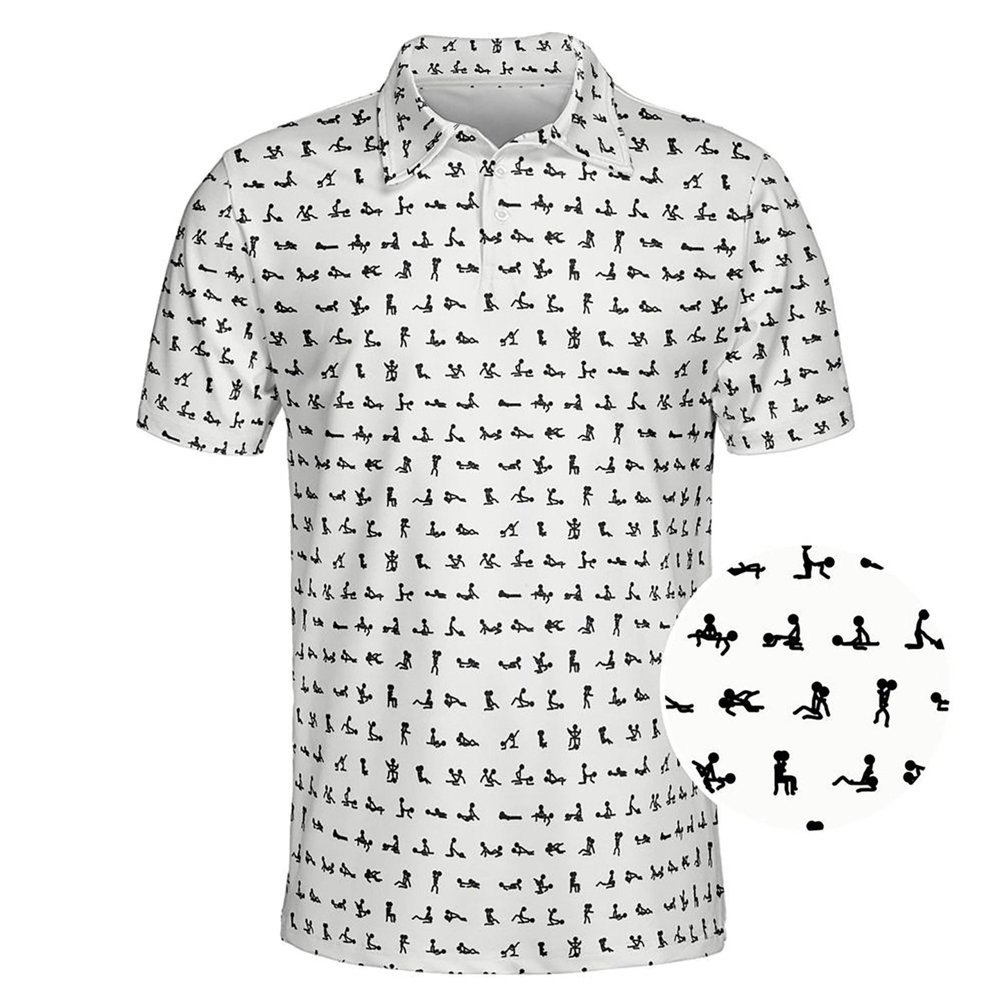 Funny Hidden Pattern Polo Shirt for Him, Personalized Polo Shirt for Husband Friend