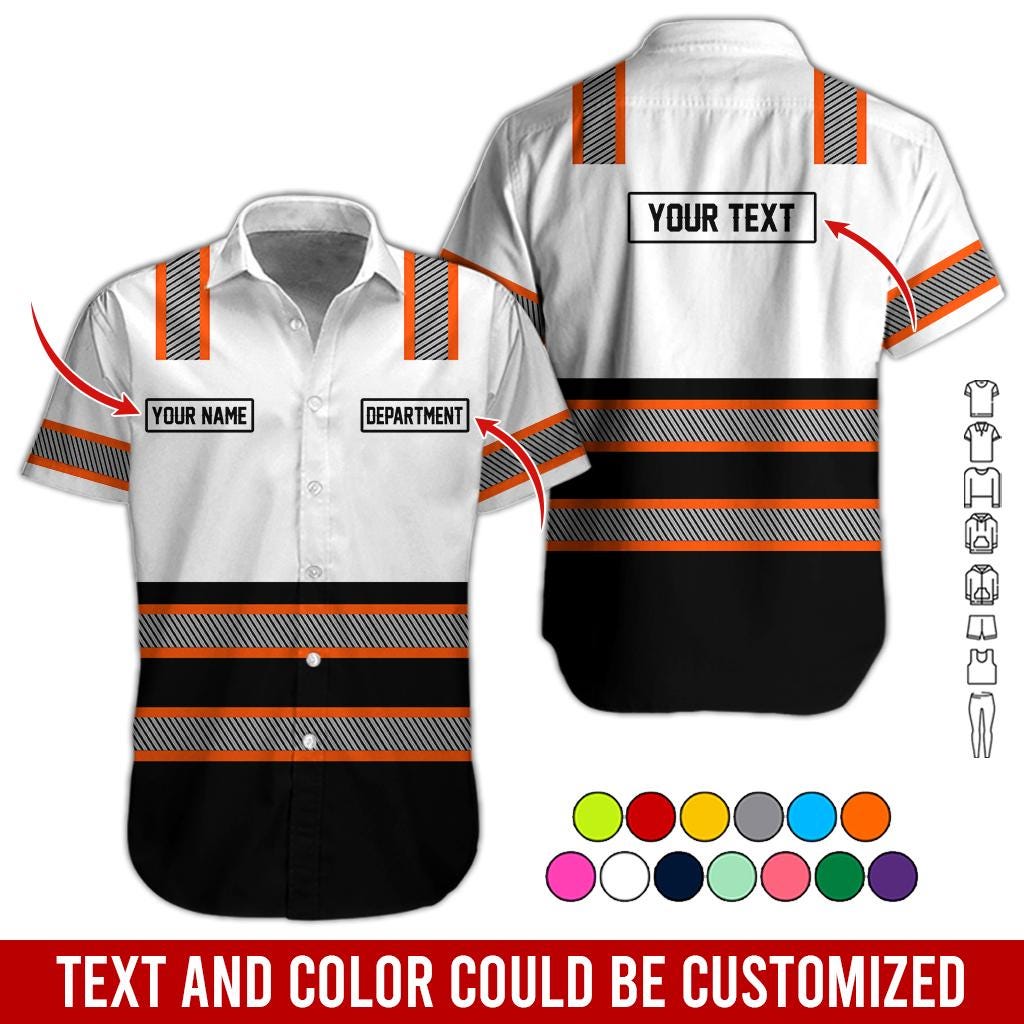 Personalized Brand Workwear Button Shirt: Custom Non Reflective Team Company Uniform