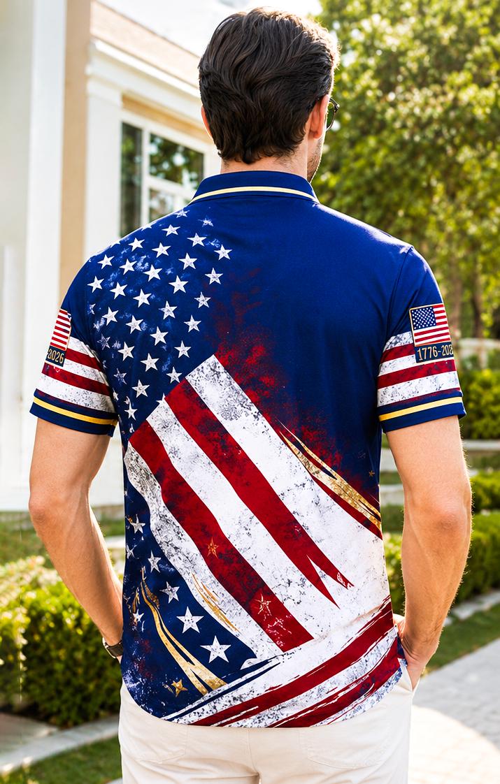 America 250 Years Polo Shirt Couple July 4 Outfit