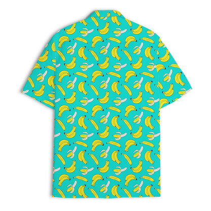 Banana Hawaiian Shirt, Tropical Print Button Down