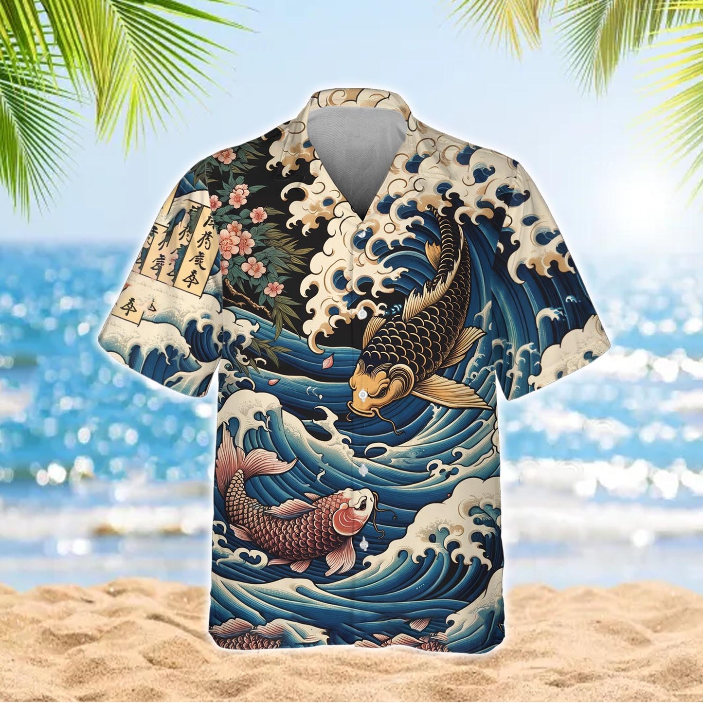 Caseyathletic Two Koi Carps Hawaiian Shirt