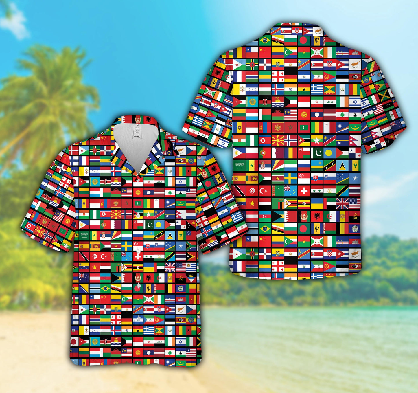 Global Flag Hawaiian Shirt For Men & Women,