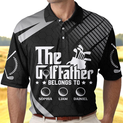 The Golffather Personalized Polo Shirt, Father's Day Gift for Golf Dad