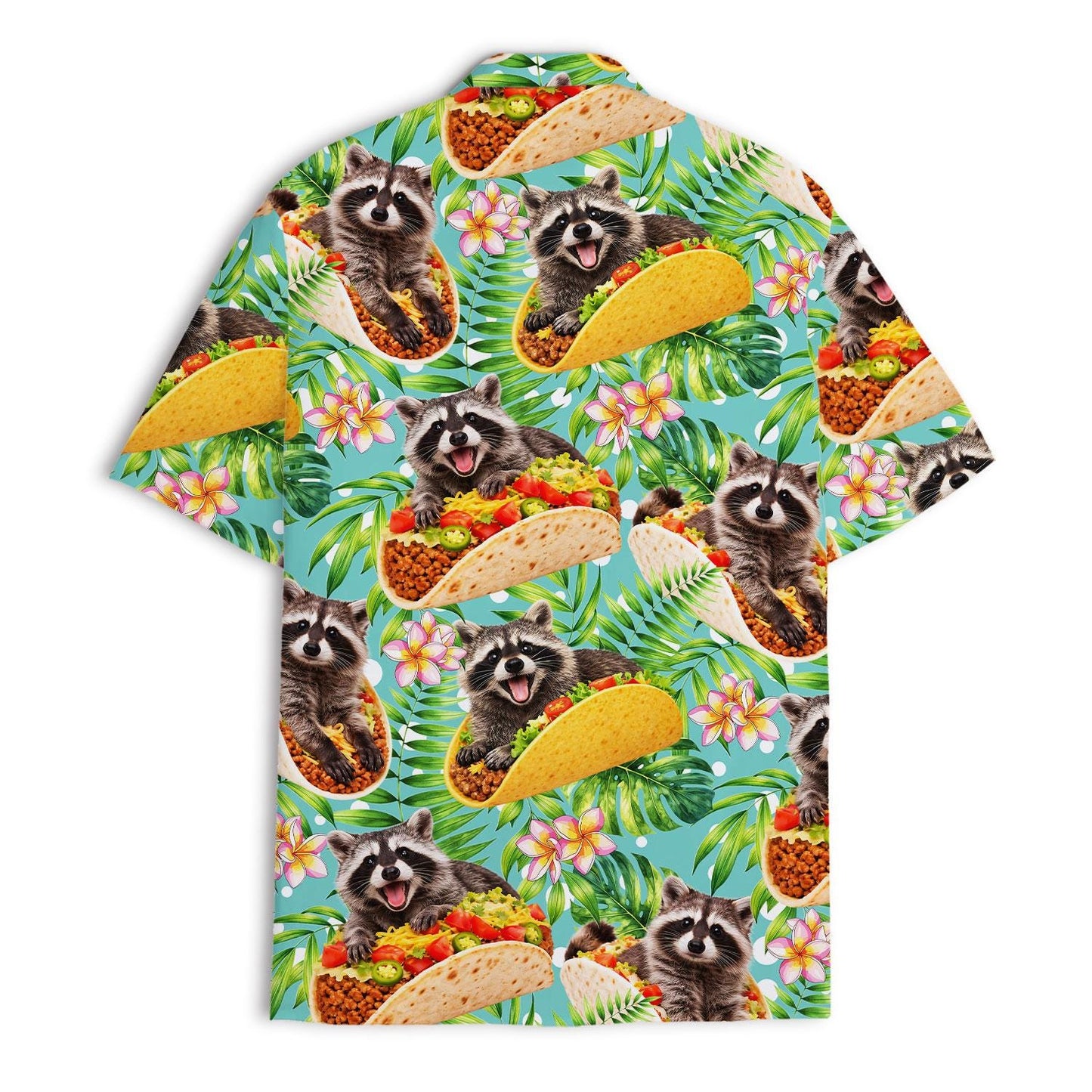 Raccoon Taco Hawaiian Shirt, Funny Fiesta Vacation Button Down