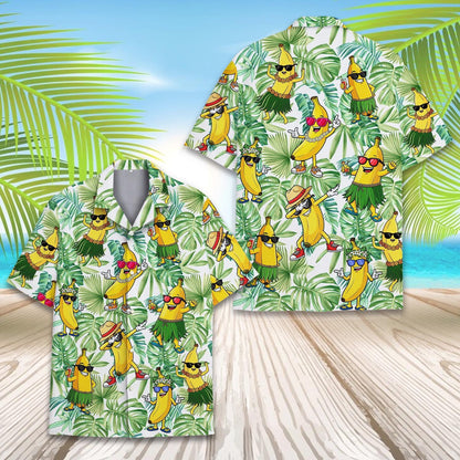 Banana Hawaiian Shirt for Men Women Youth, Hula Banana