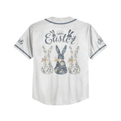 Custom Easter 3 Little Bunny Baseball Jersey