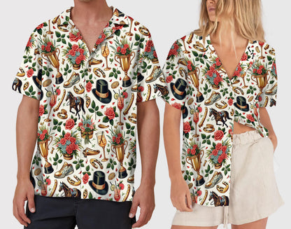 Vintage Derby Hawaiian Shirt, Derby Aloha Shirt