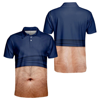 Funny Belly Polo Shirt for Men, Dad Bod  Novelty Beer Belly Shirt,