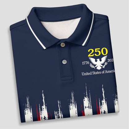 America 250 Polo Shirt, 1776–2026 USA 250th Anniversary Golf Shirt