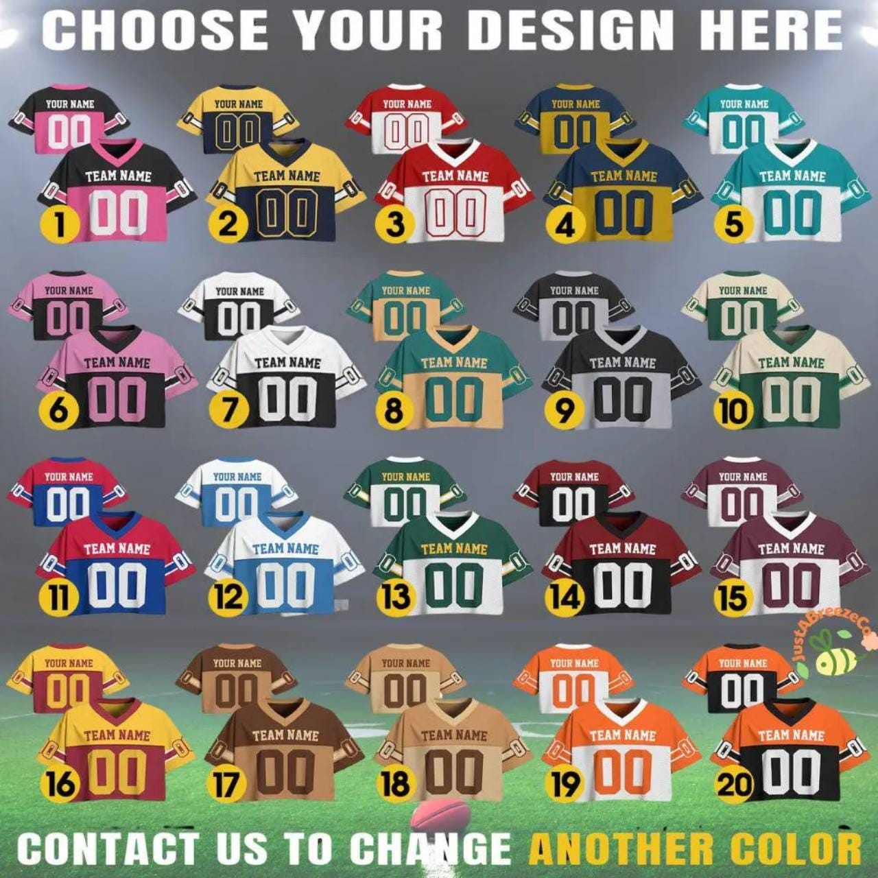 Custom Football Crop Jersey for Women
