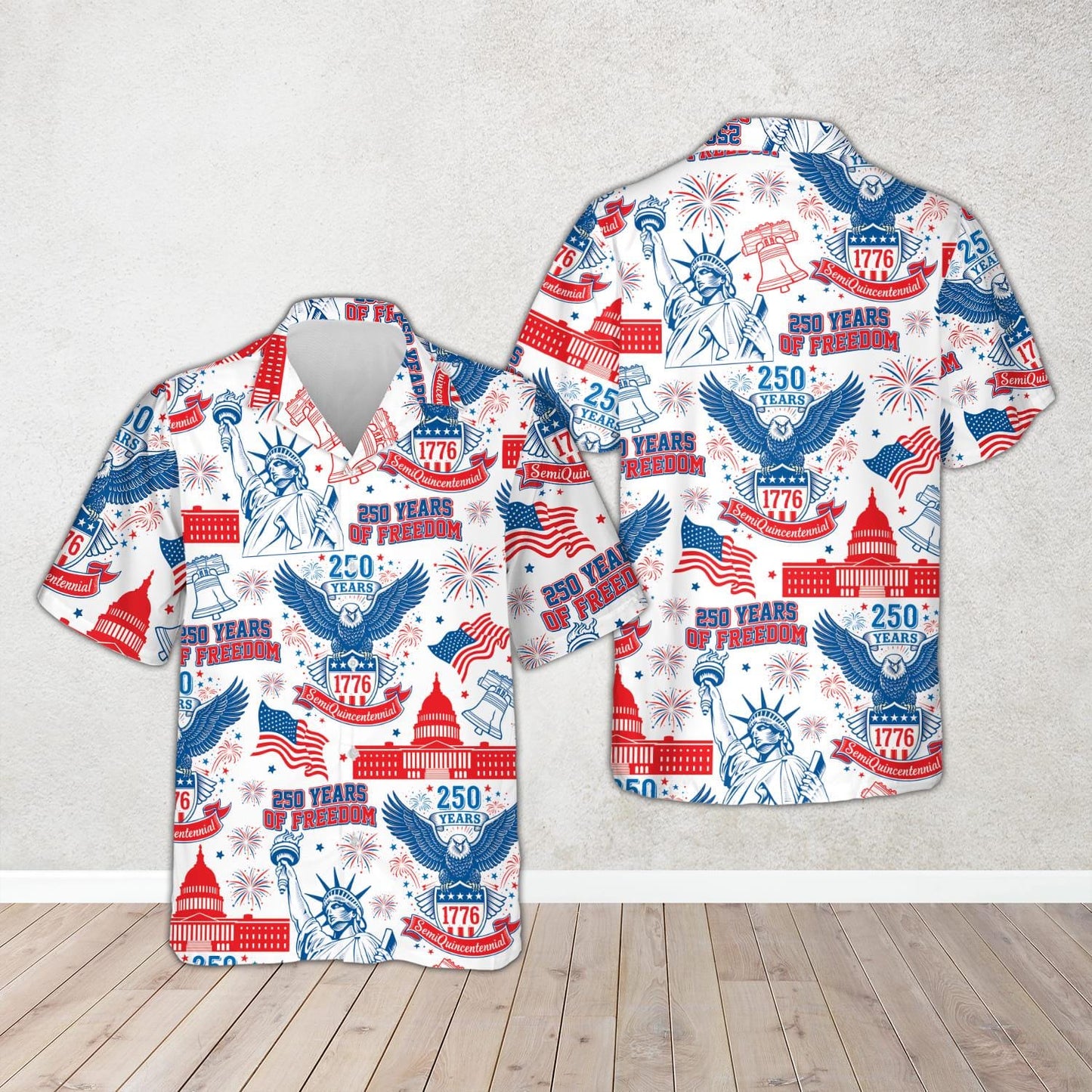 250 Years of Freedom 1776–2026 Hawaiian Shir