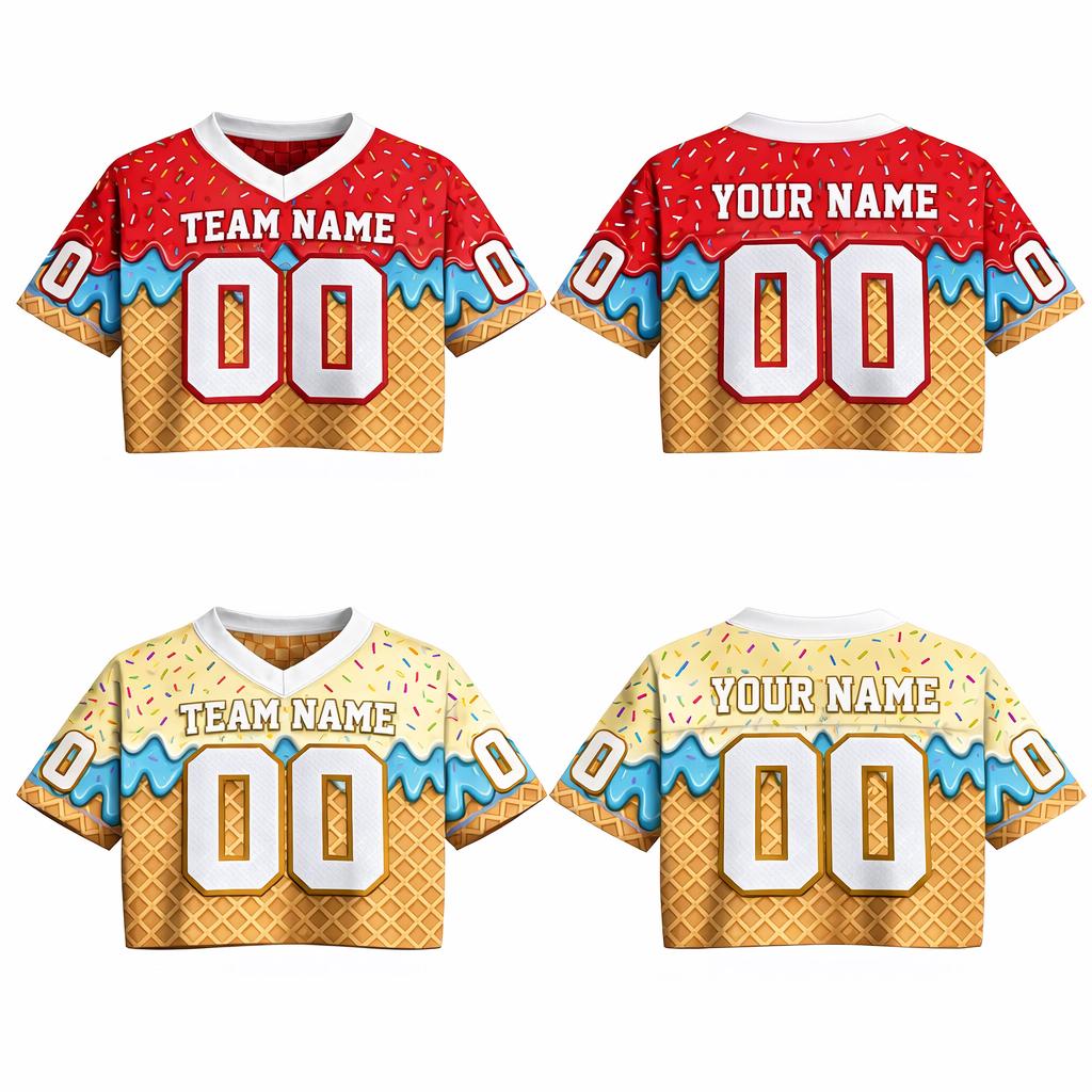 Custom Ice Cream Jersey Football Shirt for Women