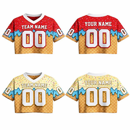 Custom Ice Cream Jersey Football Shirt for Women