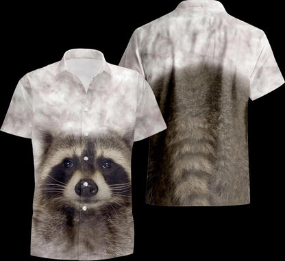 Colorful Raccoon Hawaiian Shirt