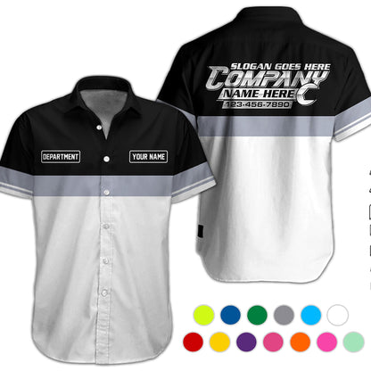 Custom Name Phone Number Mechanic Hawaii Shirt