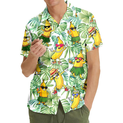 Banana Hawaiian Shirt for Men Women Youth, Hula Banana