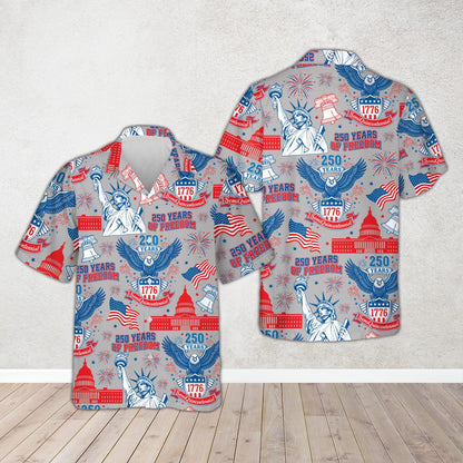 250 Years of Freedom 1776–2026 Hawaiian Shir