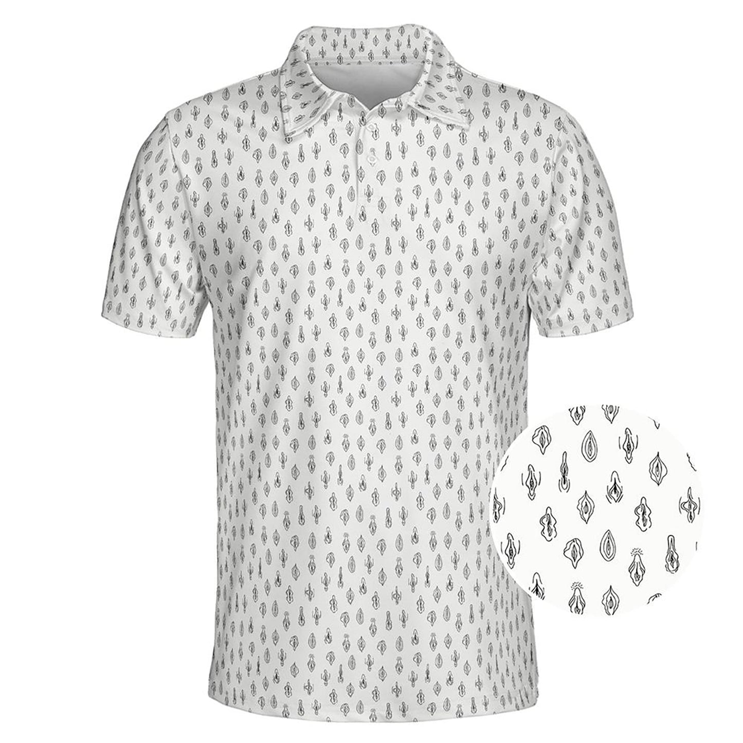 Funny Hidden Pattern Polo Shirt for Him, Personalized Polo Shirt for Husband Friend