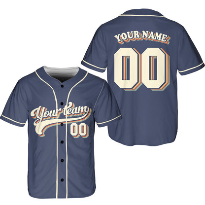 Personalized Vintage Team Name And Number Baseball Jersey