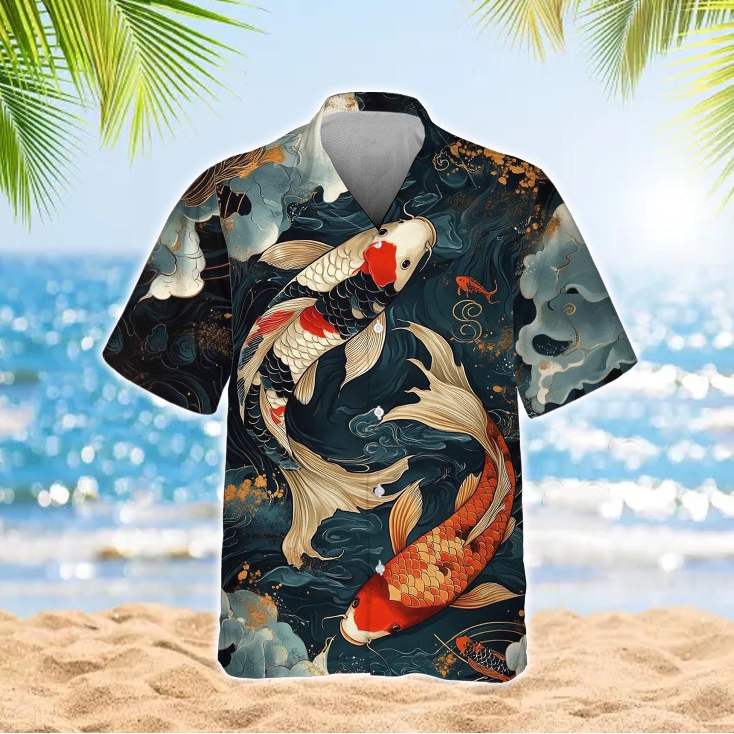 Caseyathletic Two Koi Carps Hawaiian Shirt Aloha Beach Top