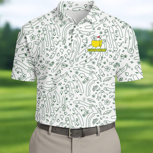 Masters Golf Polo Shirt, Augusta Golf Shirt, Custom Name Golf Polo,
