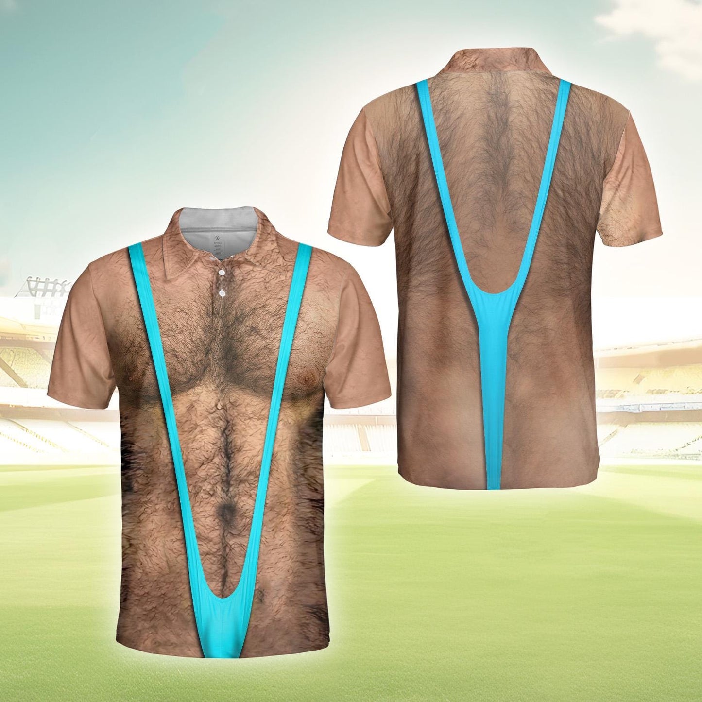 Abs Muscle Polo Shirt for Men, Dad Bod Illusion Polo, Novelty Beer Belly Shirt
