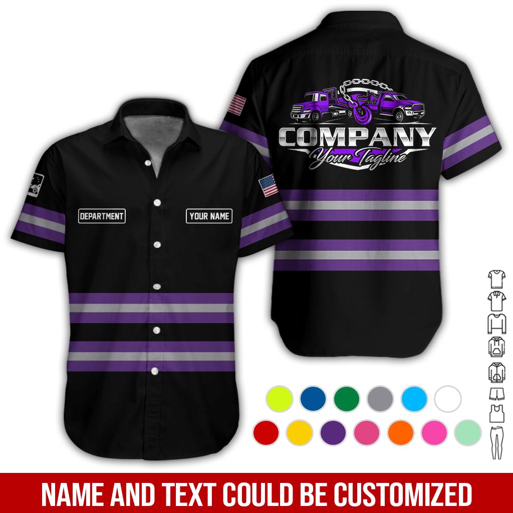 Custom Tow Truck Work Shirt: Personalized Towing Company Uniform