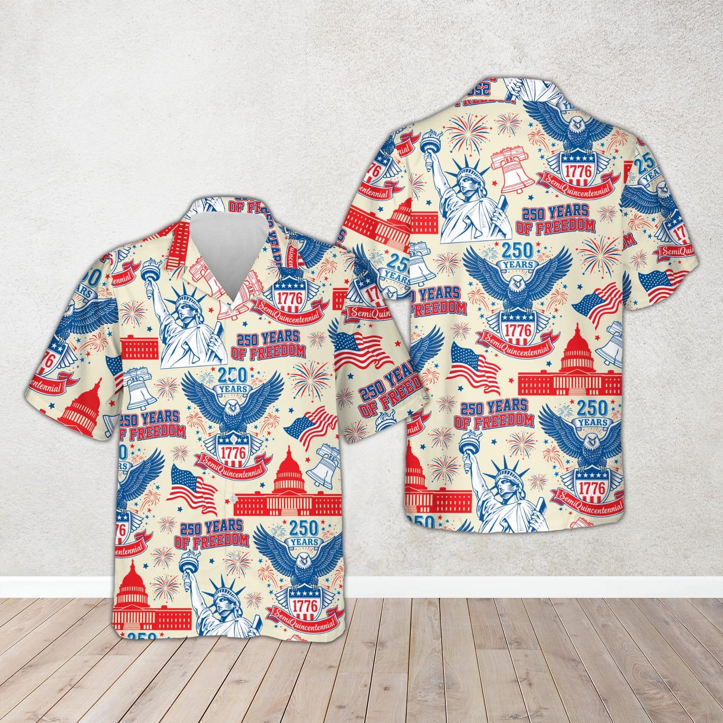 250 Years of Freedom 1776–2026 Hawaiian Shir