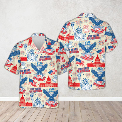 250 Years of Freedom 1776–2026 Hawaiian Shir