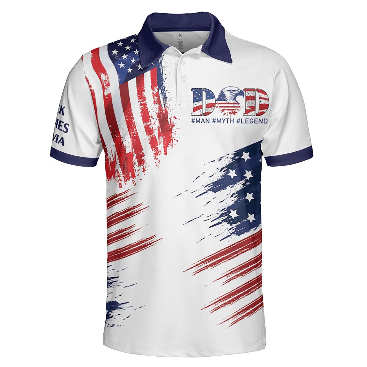 Dad The Man The Myth The Legend Personalized Polo Shirt