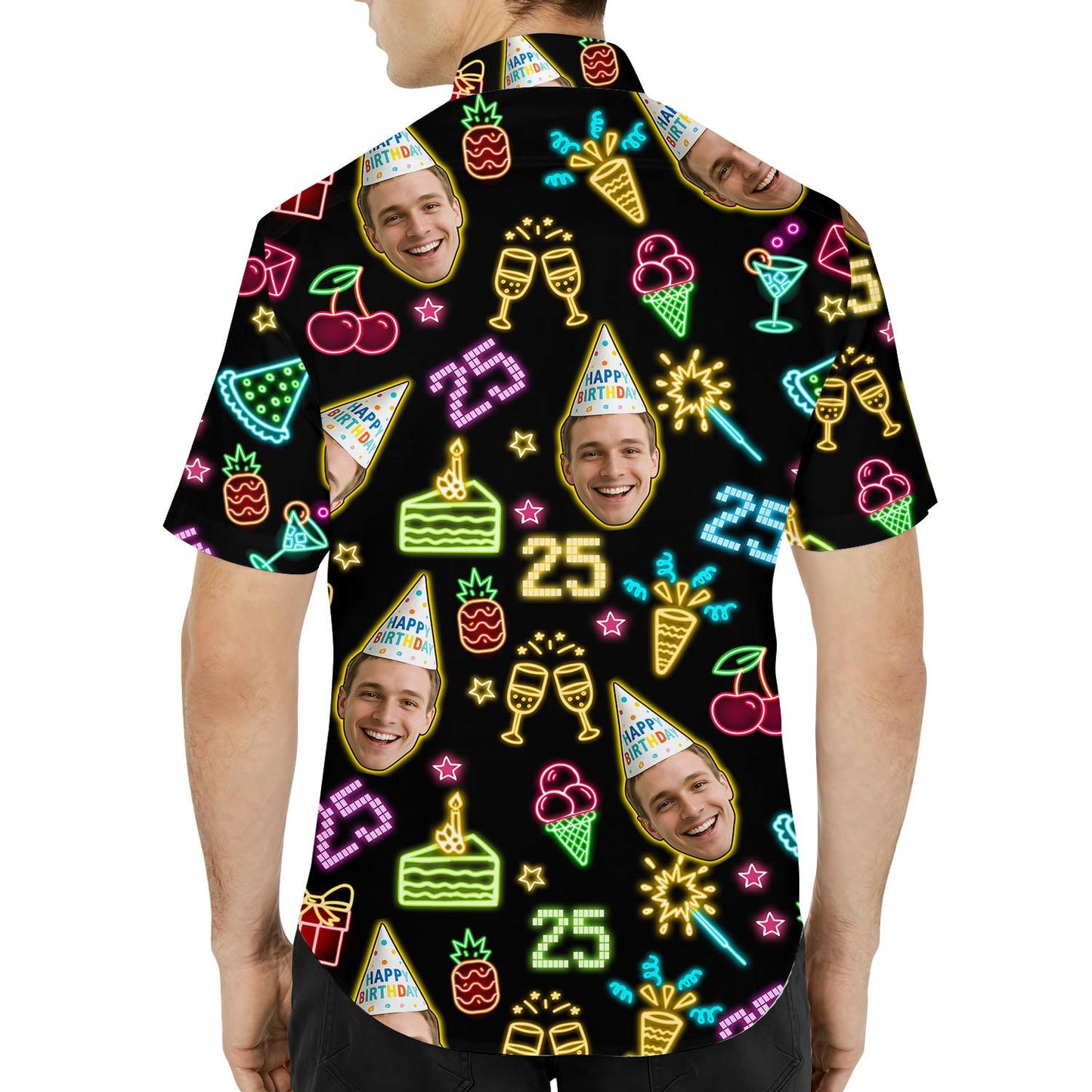 Personalized Birthday Hawaiian Shirt with Face, Custom Shirt with Photo