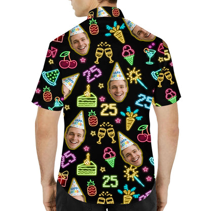 Personalized Birthday Hawaiian Shirt with Face, Custom Shirt with Photo