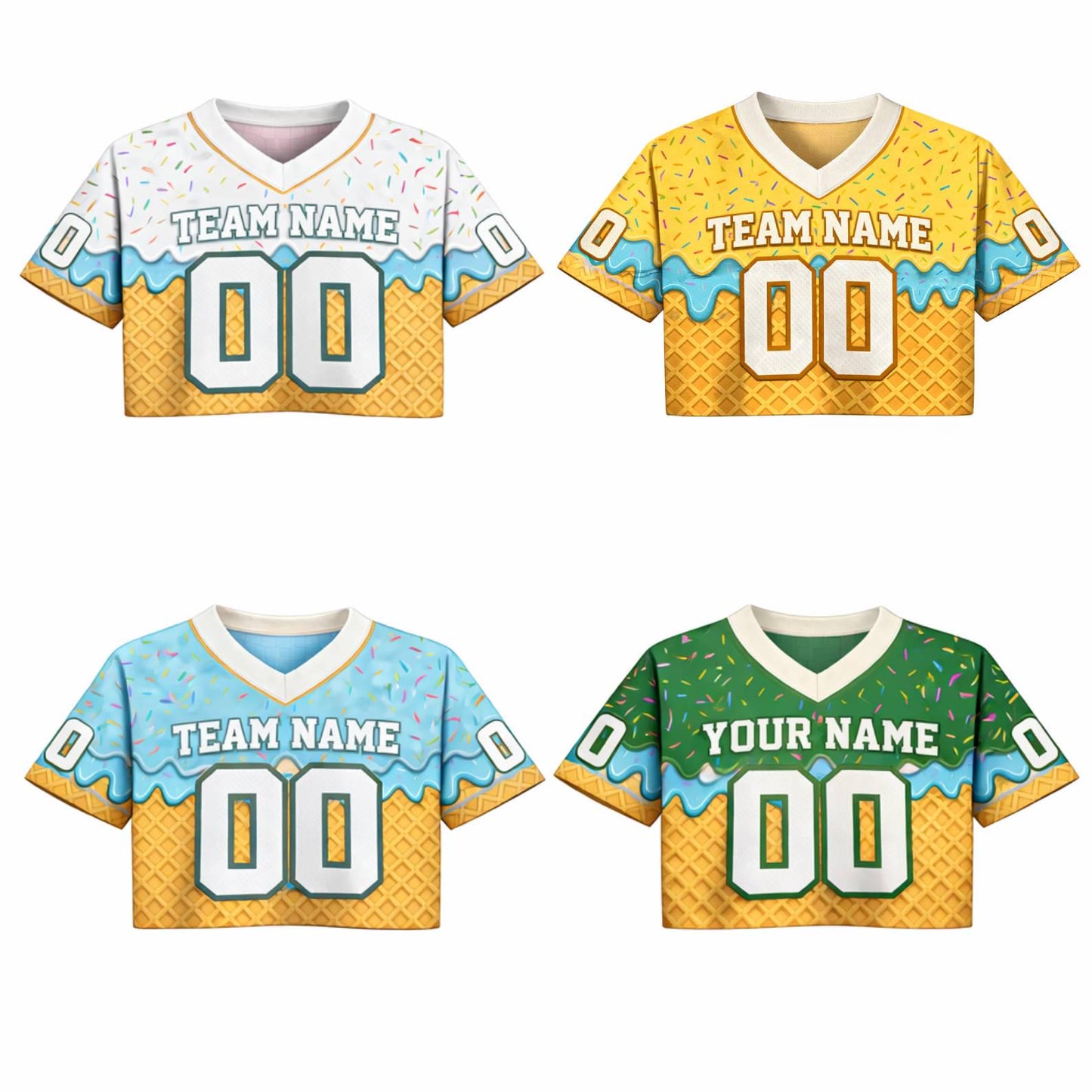 Custom Ice Cream Jersey Football Shirt for Women