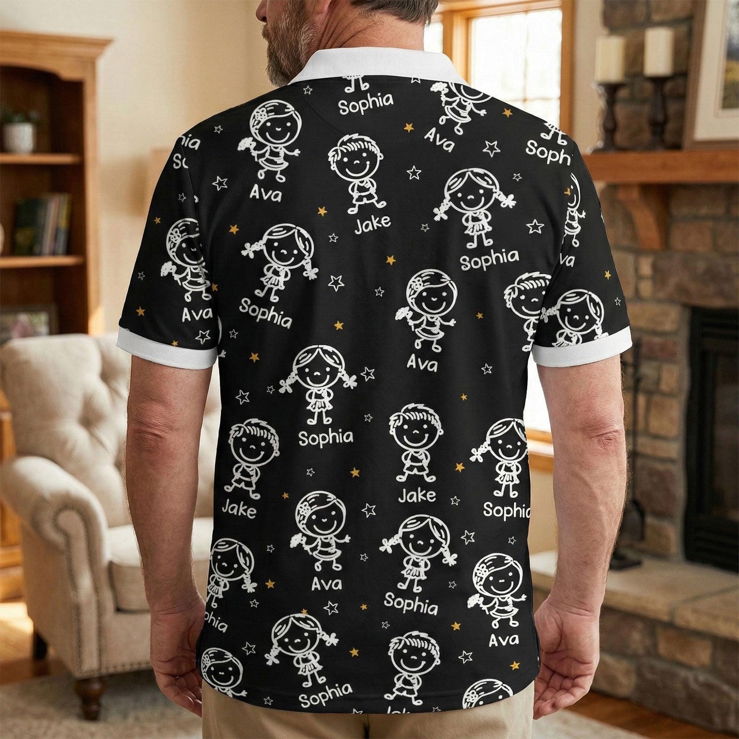 This Grandpa Belongs To Doodle Personalized Polo Shirt, Father's Day Gift for Grandpa, Custom Grandpa Shirt