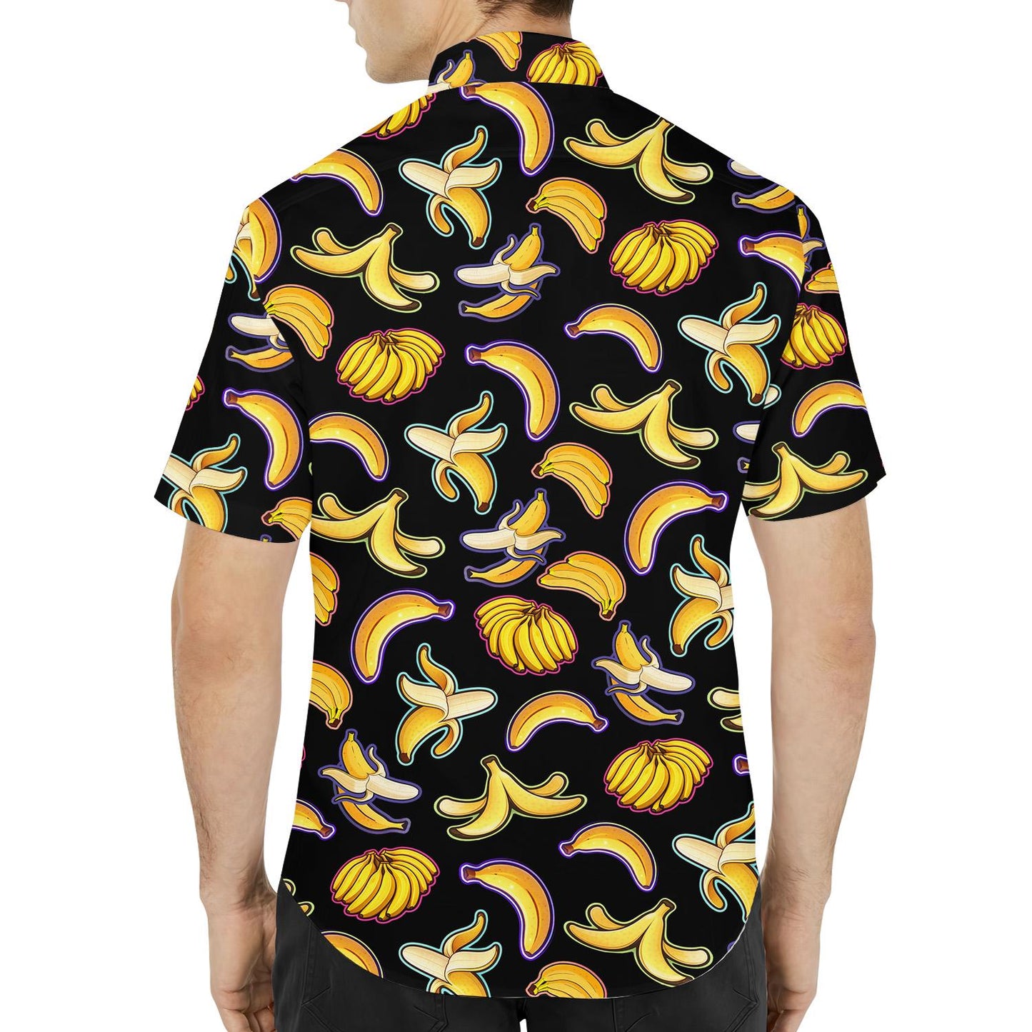 Banana Pattern Hawaiian Shirt Men Women Youth, Fruit Print Aloha Shirt