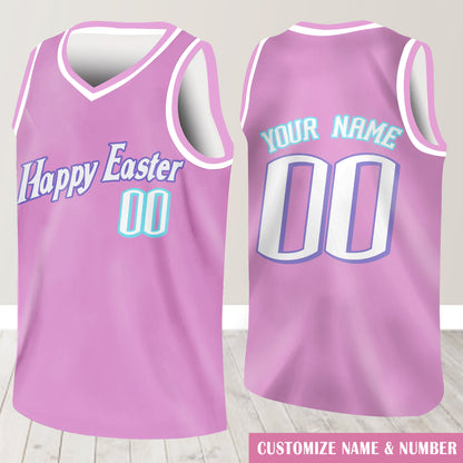 Custom Happy Easter Basketball Jersey Team Name & Number