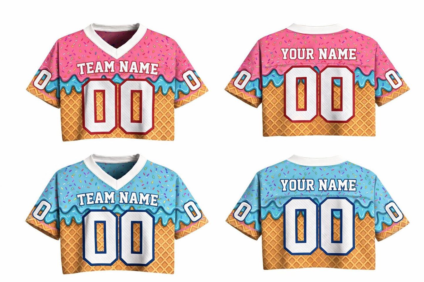 Custom Ice Cream Jersey Football Shirt for Women