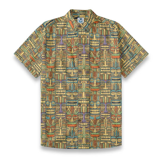 Tiki Vintage print Cotton Hawaii Shirt