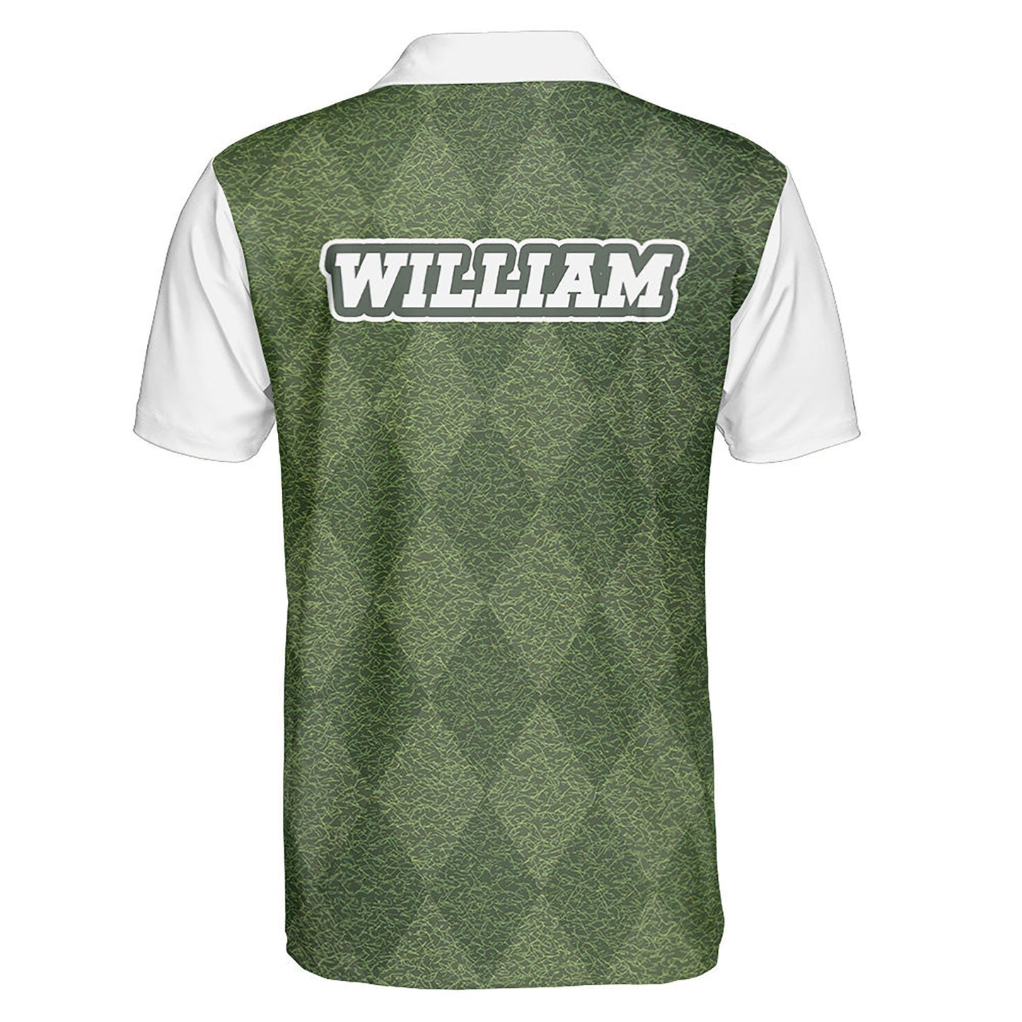 Green Grass Golf Polo Shirt, Custom Golf Shirt for Men Dad, Golf Lover Gift